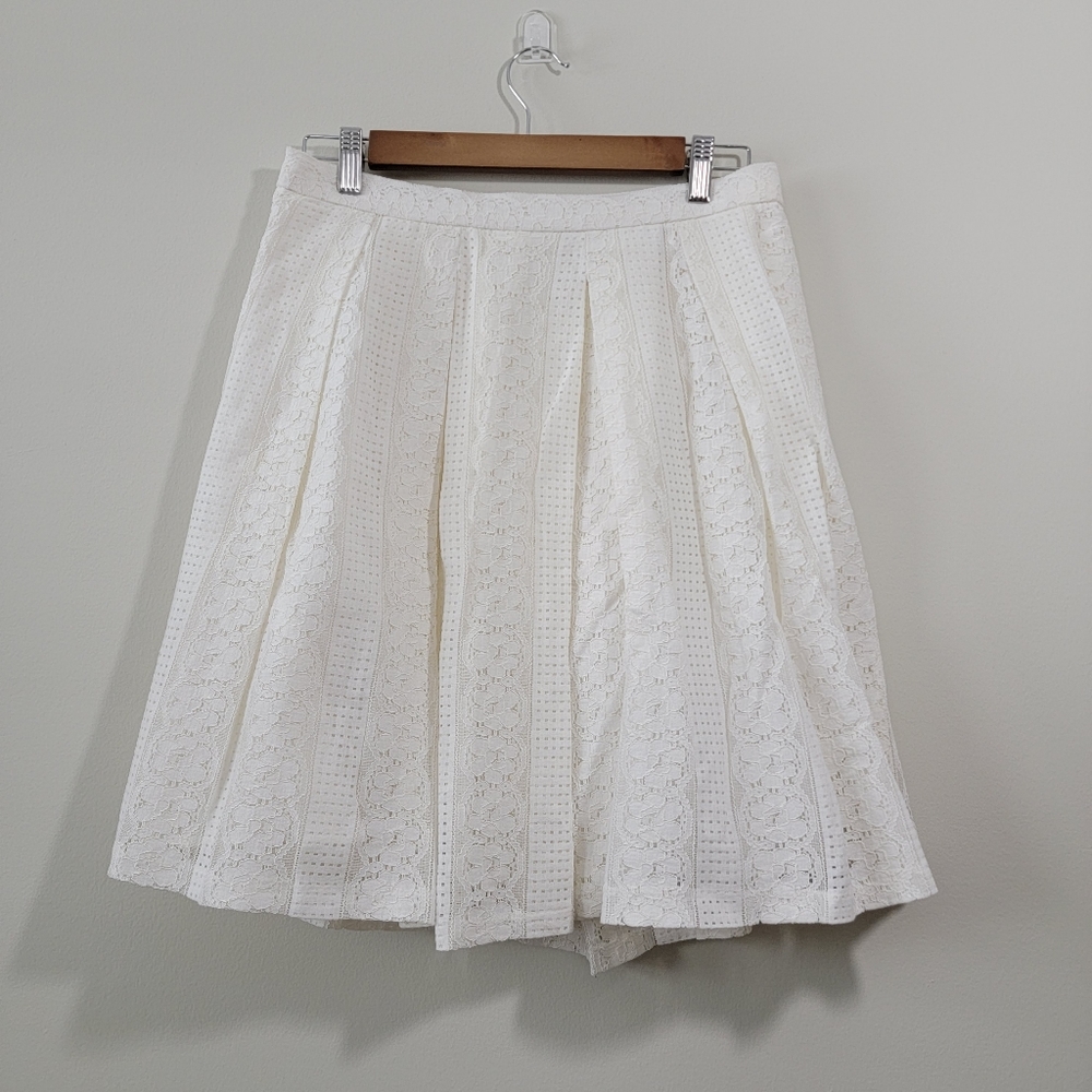 Forever 21 Eyelet/Lace Midi Skirt